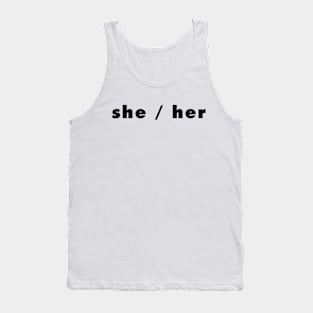 she / her - light Tank Top